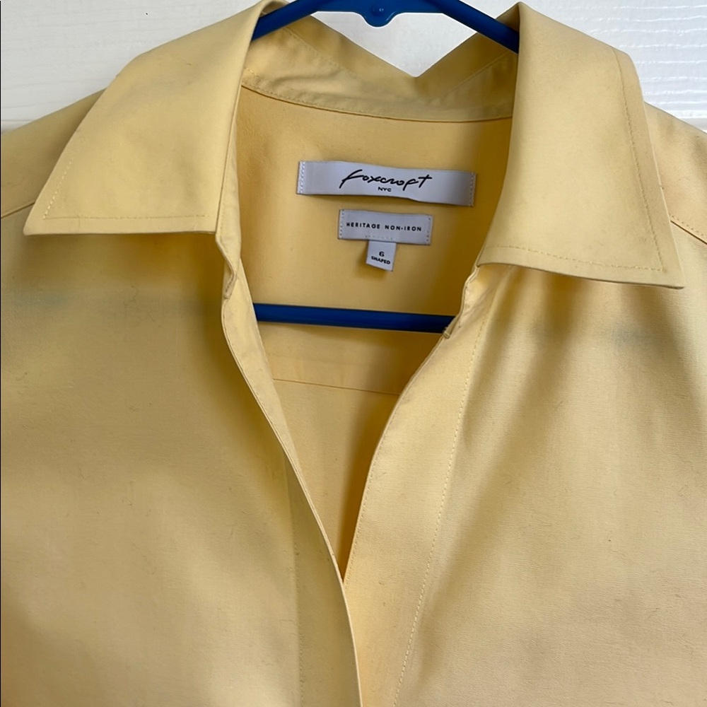 COPY - Foxcroft Yellow Blouse Lightweight Top